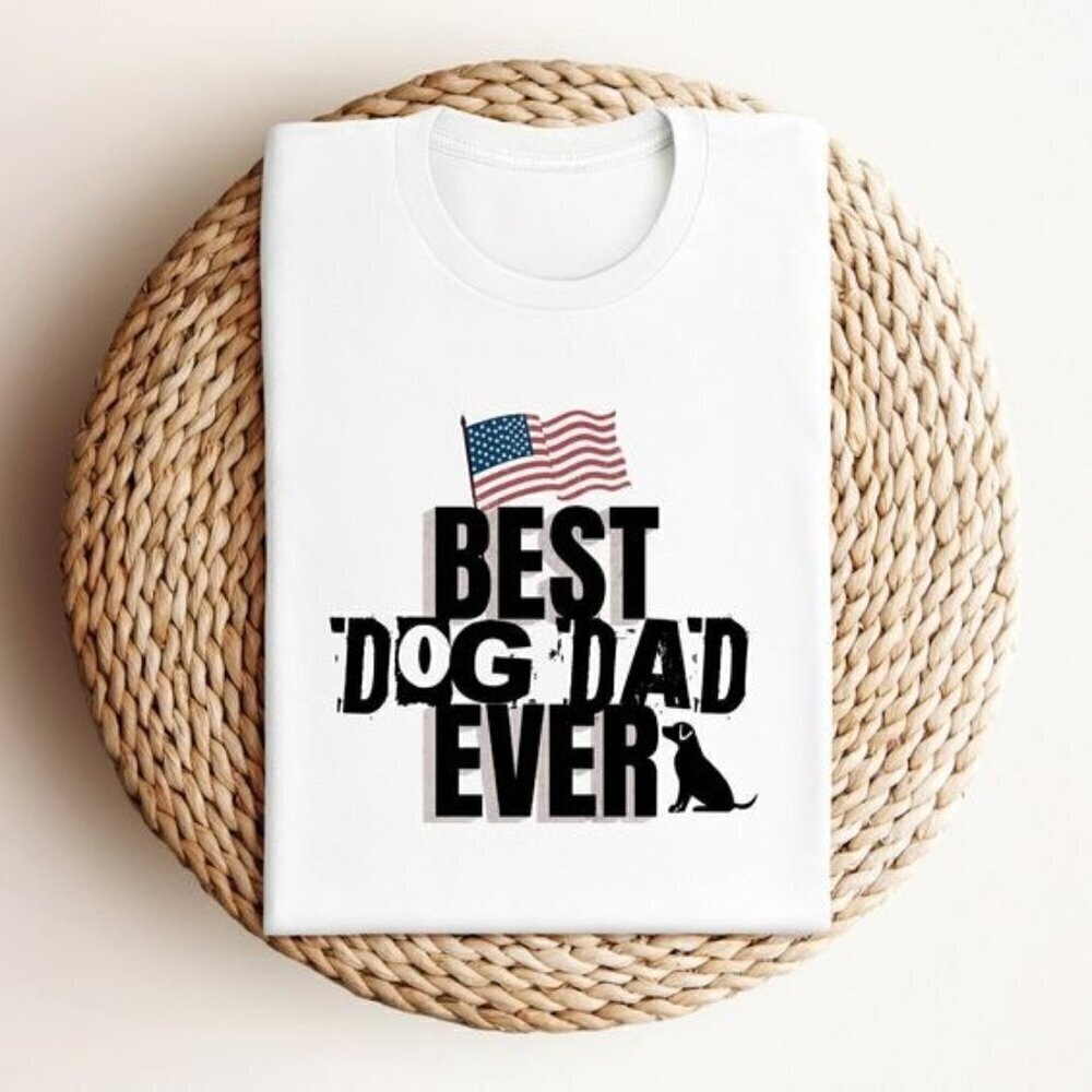 Dog Dad America Patriotic Dog Lover Fourth Of July Unisex T-Shirt